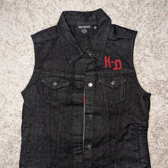 Harley Davidson Jean Vest - Picture 3 of 8
